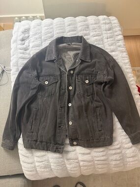 wild fable Women's Charcoal Grey Denim Jacket